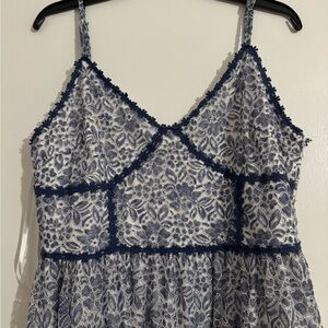 Beautiful navy and white lace dress